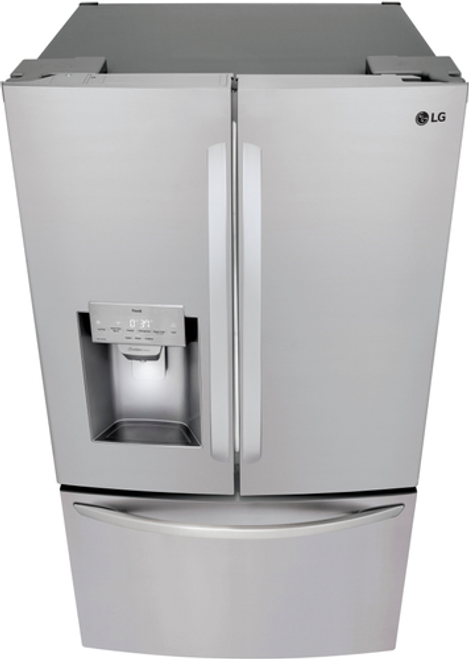 LG - 27.7 cu ft 3 Door French Door Smart Refrigerator - Stainless steel