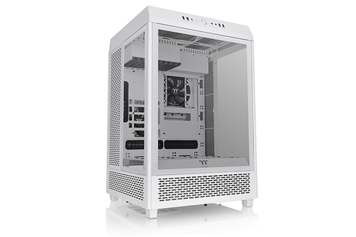 Thermaltake - Tower 500 Snow Tempered Glass Vertical Mid Tower Case - White