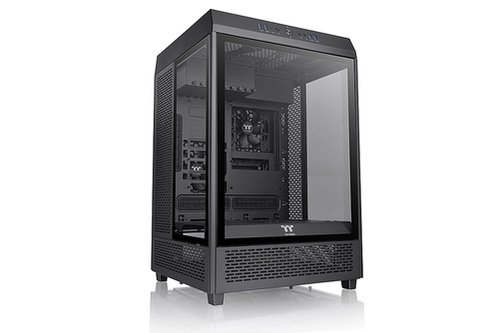 Thermaltake - Tower 500 Tempered Glass Vertical Mid Tower Case - Black