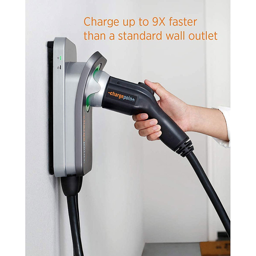 ChargePoint - Home Flex Level 2 WiFi NEMA 14-50 Plug Electric Vehicle EV Charger - Black