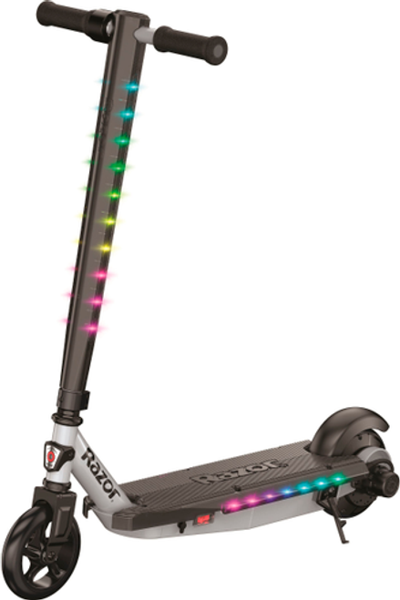 Razor - Power Core E90 Electric Scooter Lightshow w/ 10 mph Max Speed - Silver