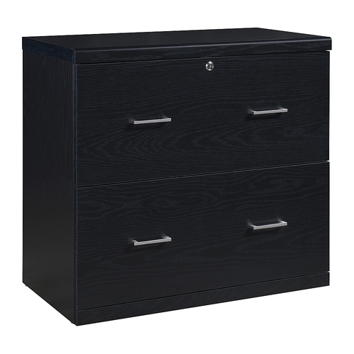 OSP Home Furnishings - Alpine 2-Drawer Lateral File with Lockdowel™ Fastening System - Black
