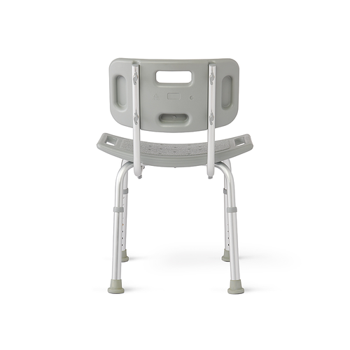 Medline Bath Chair, for Disabled, Seniors and Elderly, 400 Lbs. Capacity, Gray - gray