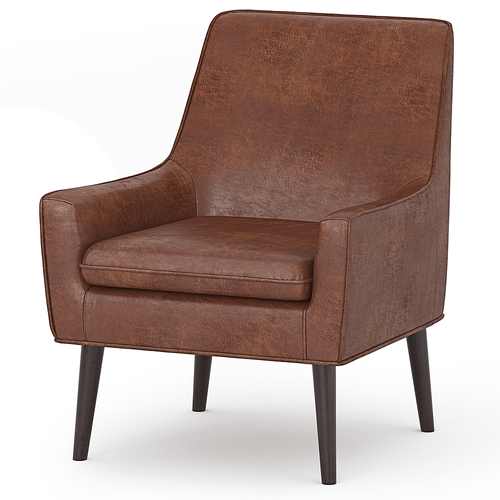 Simpli Home - Robson Accent Chair - Distressed Saddle Brown