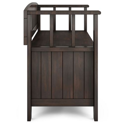 Simpli Home - Acadian Small Entryway Storage Bench - Brunette Brown