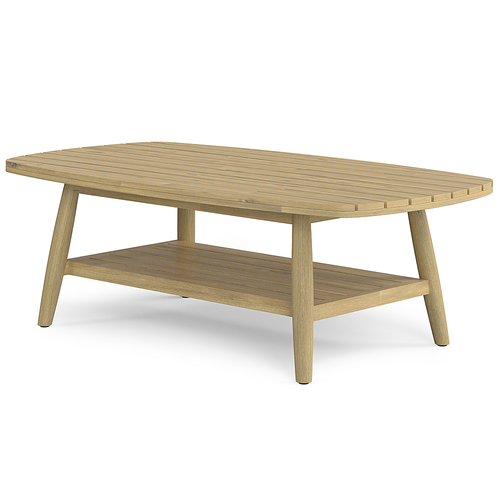 Simpli Home - Bayshore Outdoor Coffee Table - Light Teak