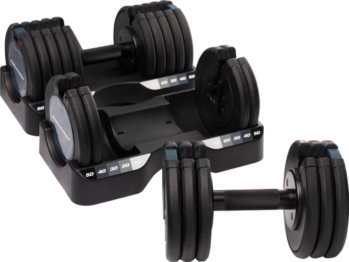 ProForm - 50 lb Select-A-Weight Dumbbell Set - Black