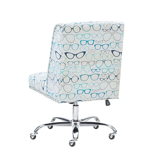 Linon Home Décor - Donora Office Chair, Glasses Print