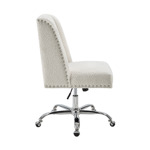 Linon Home Décor - Donora Office Chair, Sherpa - Off-White