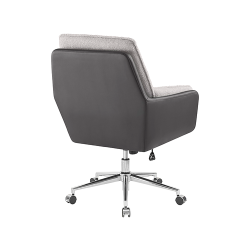 Linon Home Décor - McGarry Swivel Office Chair, Black & Gray - Black and Gray
