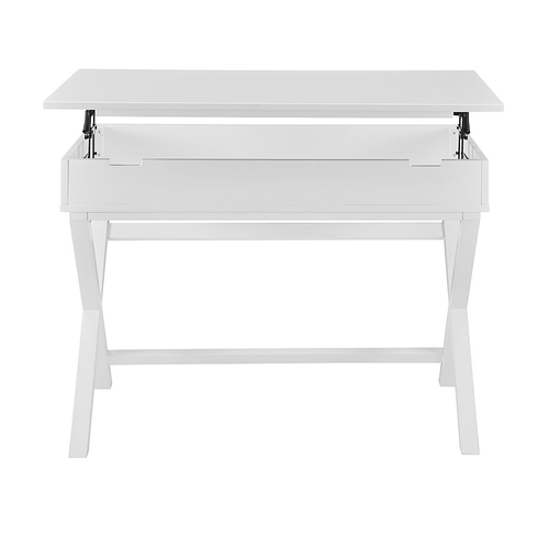Linon Home Décor - Penrose Campaign-Style Lift-Top Desk - White