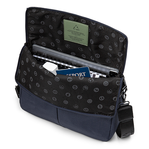 BUGATTI - Reborn Collection - Convertible Crossbody to a Waist Bag- RPET Polyester - Navy