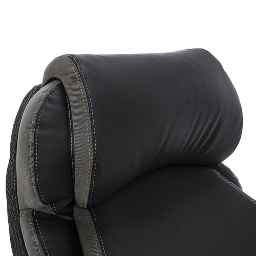 Serta - Big & Tall Smart Layers AIR Leather Executive Chair - Black