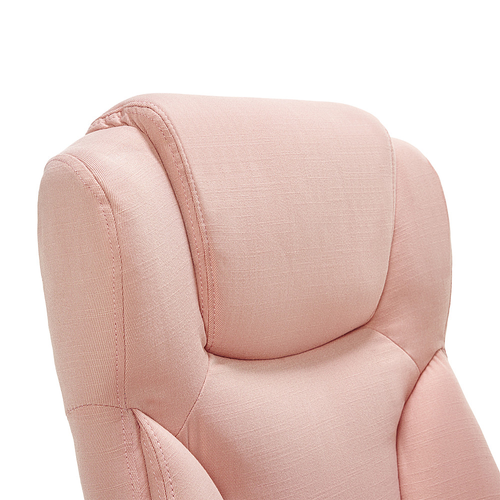 Serta - Connor Upholstered Executive High-Back Office Chair with Lumbar Support - Microfiber - Pink