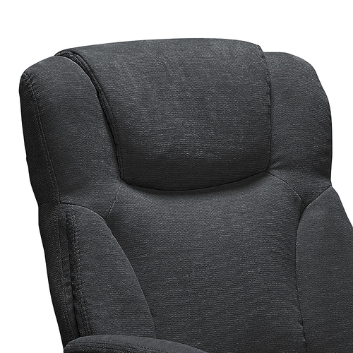 Serta - Connor Upholstered Executive High-Back Office Chair with Lumbar Support - Microfiber - Black