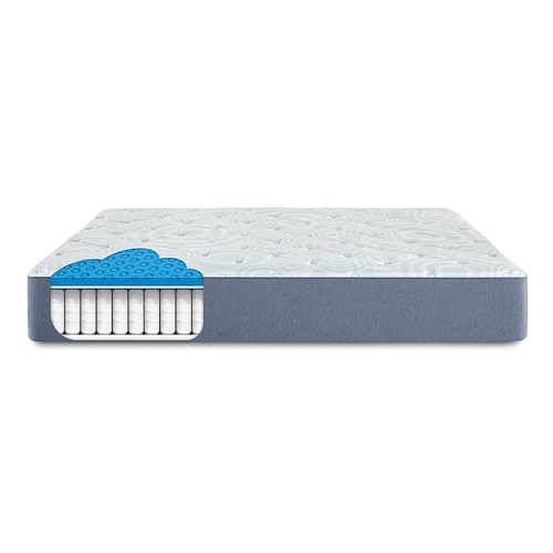 Serta - Perfect Sleeper Tranquil Wave 11" Medium Hybrid Mattress - Light Blue
