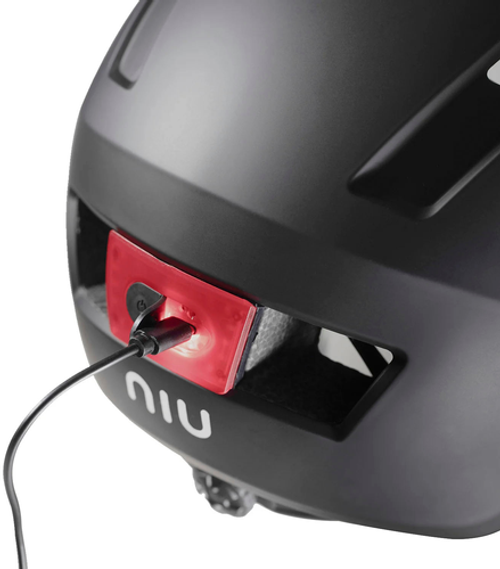 NIU - Electric Scooter Helmet with LED Light - Black
