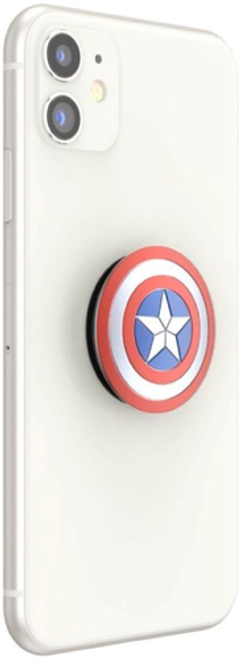 PopSockets - PopGrip Cell Phone Grip & Stand - Marvel Enamel Domed Captain America Shield
