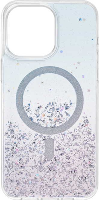 Insignia™ - Hard-Shell Case with MagSafe for iPhone 15 Pro Max - Glitter Gradient