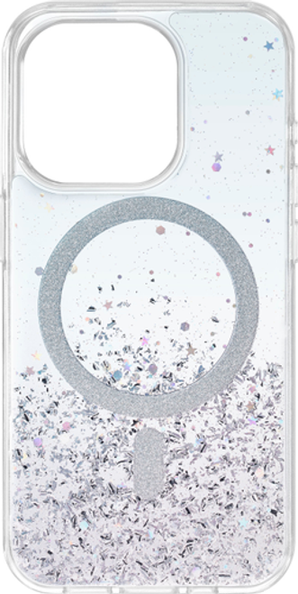Insignia™ - Hard-Shell Case with MagSafe for iPhone 15 Pro - Glitter Gradient