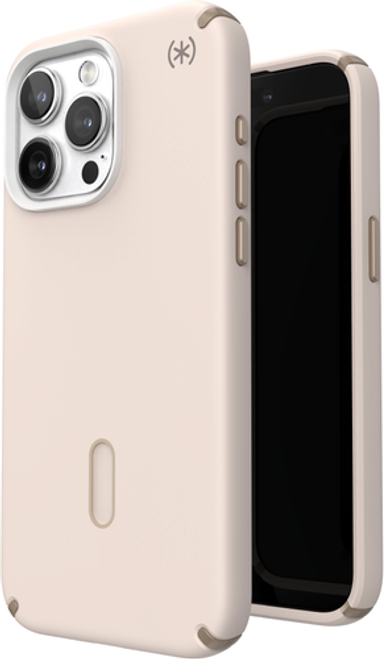 Speck - Presidio2 Pro ClickLock Case with MagSafe for Apple iPhone 15 Pro Max - Bleached Bone/Heirloom Gold