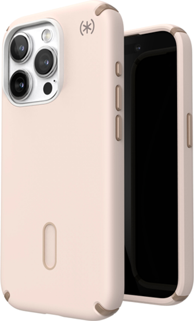 Speck - Presidio2 Pro ClickLock Case with Magsafe for Apple iPhone 15 Pro - Bleached Bone/Heirloom Gold