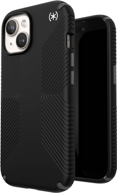 Speck - Presidio2 Grip Case with MagSafe for Apple iPhone 15/14/13 - Black