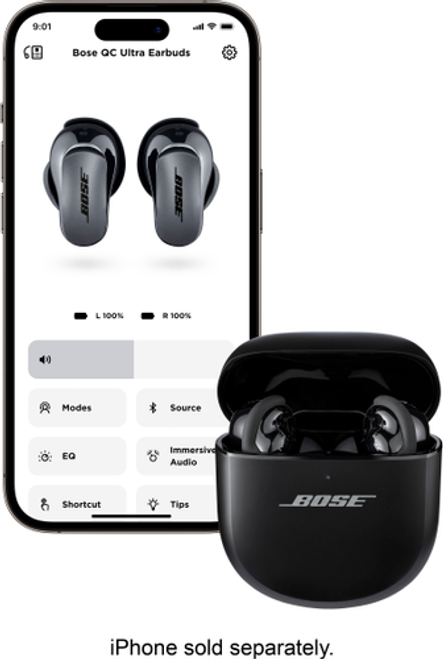 Bose - QuietComfort Ultra Wireless Noise Cancelling In-Ear Earbuds - Black