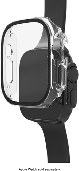 ZAGG - InvisibleShield Glass Elite 360 Integrated Bumper + Screen Protection for Apple Watch Ultra/Ultra 2 - Clear