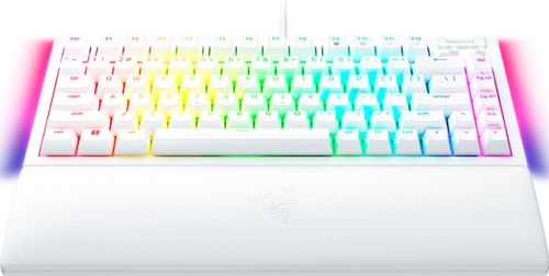 Razer BlackWidow V4 75% Wired Orange Switches Gaming Keyboard with Hot-Swappable Design - White