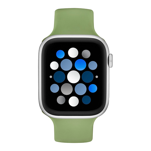 Insignia™ - Silicone Band for Apple Watch 42mm, 44mm, 45mm and Apple Watch Ultra 49mm (All Series) - Cool Matcha