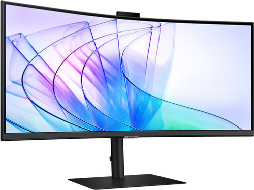 Samsung - ViewFinity S65VC 34" Ultra-WQHD 100Hz AMD FreeSync™ HDR10 Curved Monitor with  Built -in Speakers and Built-in Camera - Black