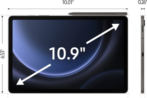 Samsung - Galaxy Tab S9 FE - 10.9" 128GB - Wi-Fi - with S-Pen - Gray