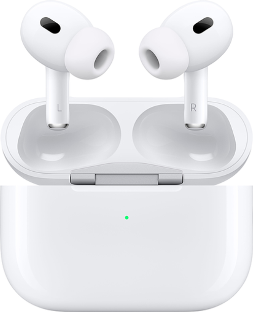Apple - Geek Squad Certified Refurbished AirPods Pro (2nd generation) with MagSafe Case (USB‑C) - White