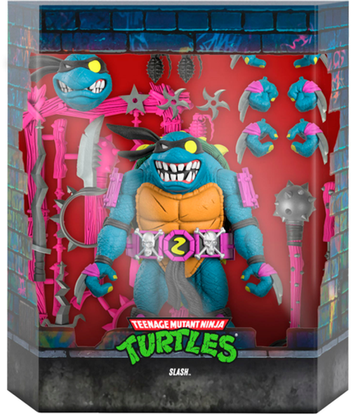 Super7 - ULTIMATES! 7 in Plastic Teenage Mutant Ninja Turtles Action Figure - Slash - Multicolor