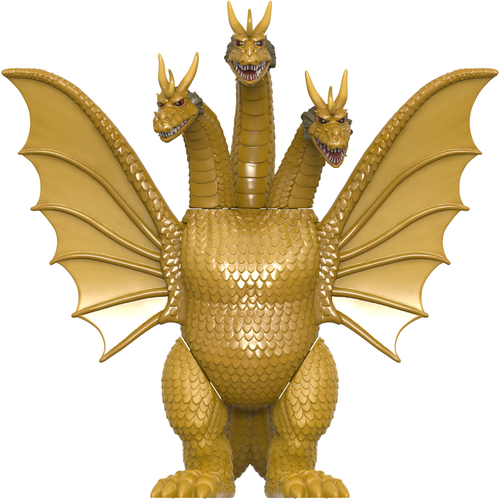 Super7 - ReAction 3.75 in Plastic Toho Godzilla Action Figure - King Ghidorah - Multicolor