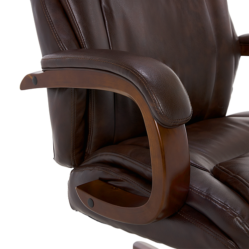 La-Z-Boy - Big & Tall Bonded Leather Executive Chair - Coffee Brown