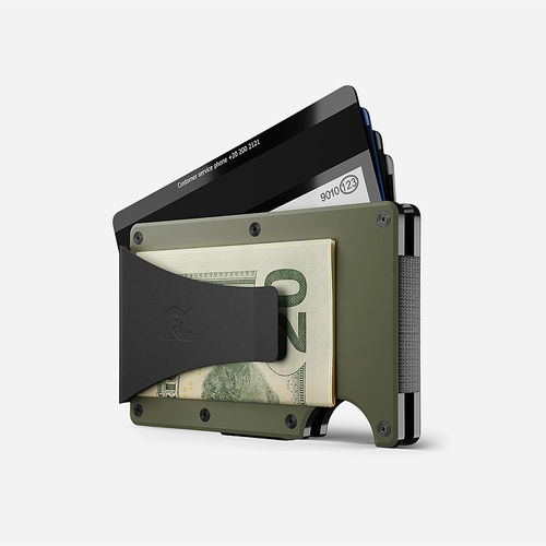 The Ridge Wallet - Aluminum: Money Clip - Matte Olive