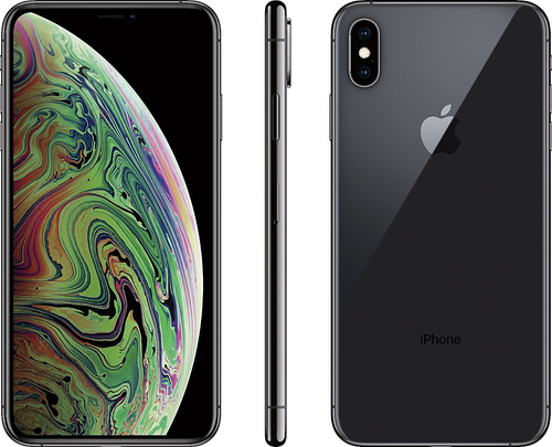 Apple - Geek Squad Certified Refurbished iPhone XS Max with 64GB Memory Cell Phone (Unlocked) - Space Gray