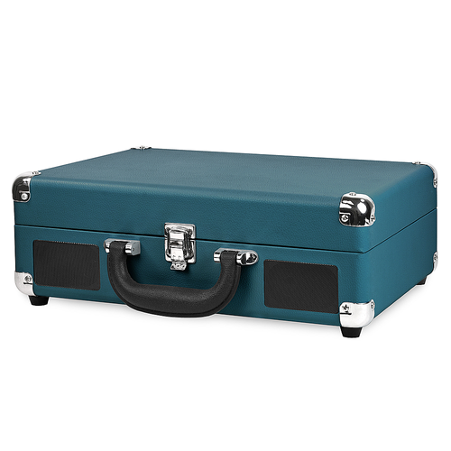Victrola - Journey Bluetooth Suitcase Record Player with 3-speed Turntable - Blue Coral