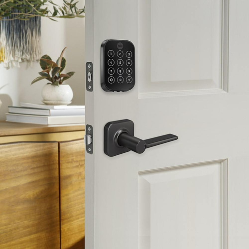 Yale - Assure 2 Valdosta Lever Smart Lock Wi-Fi Replacement Deadbolt with Touchscreen and App Access - Black Suede