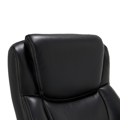 La-Z-Boy - Delano Big & Tall Bonded Leather Executive Chair - Jet Black/Mahogany