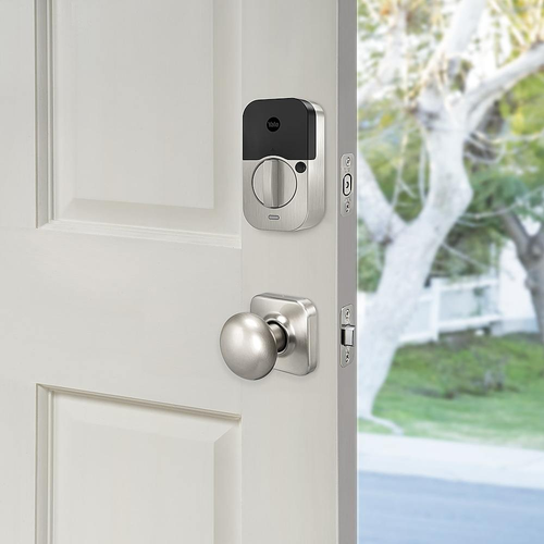 Yale - Assure 2 Ridgefield Handle Smart Lock Wi-Fi Replacement Deadbolt with Touchscreen and App Access - Satin Nickel