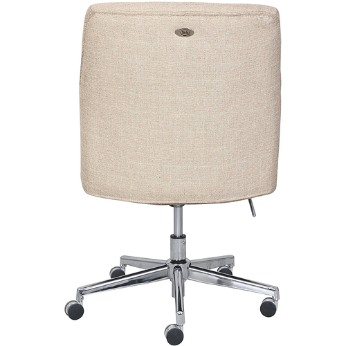 Serta - Leighton Fabric Home Office Chair - Chrome/Light Beige