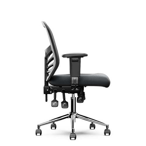 Click365 - Flow Mid-Back Mesh Office Chair - Gray
