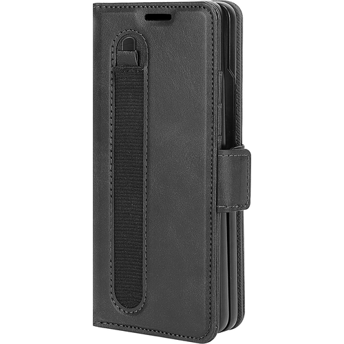 SaharaCase - Leather Folio Wallet Case for Samsung Galaxy Z Fold5 - Black