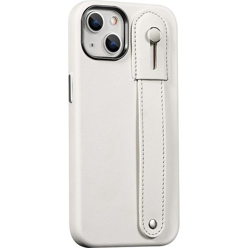 SaharaCase - FingerGrip Series Leather Case with Magsafe for Apple iPhone 15 - White