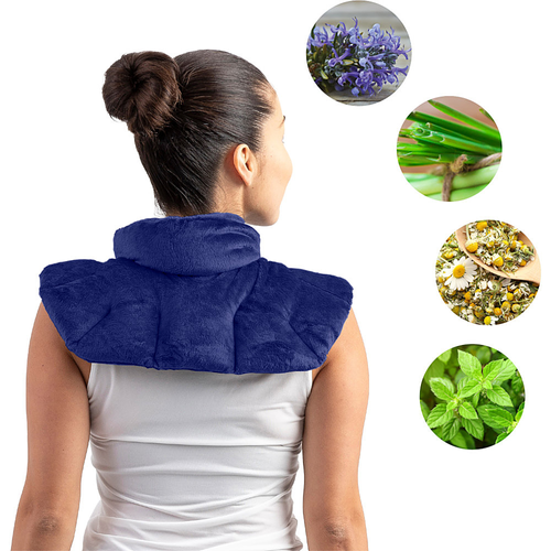 Sharper Image - Neck and Shoulder Massage Body Wrap - Blue