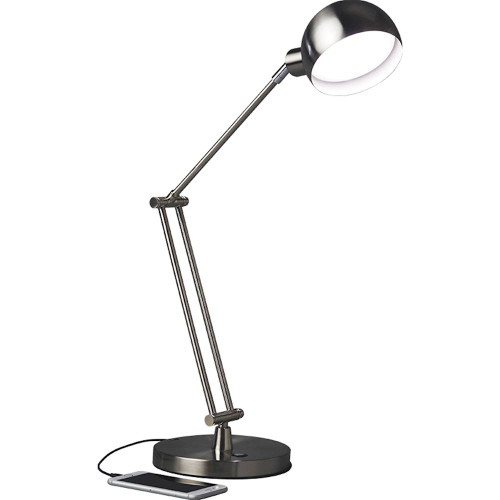 OttLite - Refine LED Desk Lamp with USB Port - Brushed Nickel