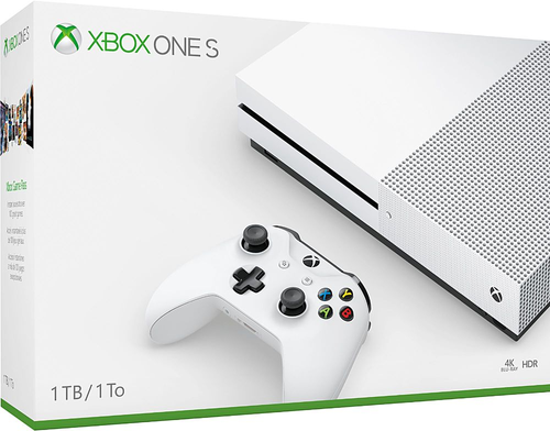 Microsoft - Geek Squad Certified Refurbished Xbox One S 1TB Console Bundle - White